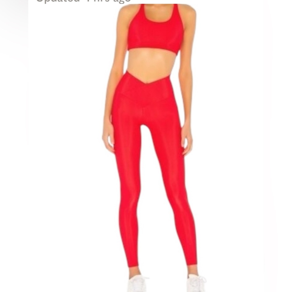 Beach Riot / Revolve - Ribbed Cara Leggings in Red - Picture 2 of 6